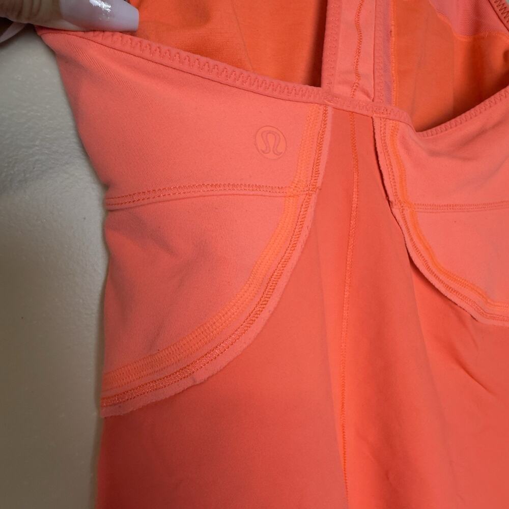 Lululemon Women’s Tank Top Neon Orange/Pink Size 6 Premium Activewear - Picture 8 of 9